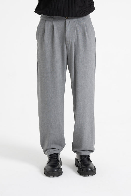 Baggy Fit Pileli Kumaş Pantolon