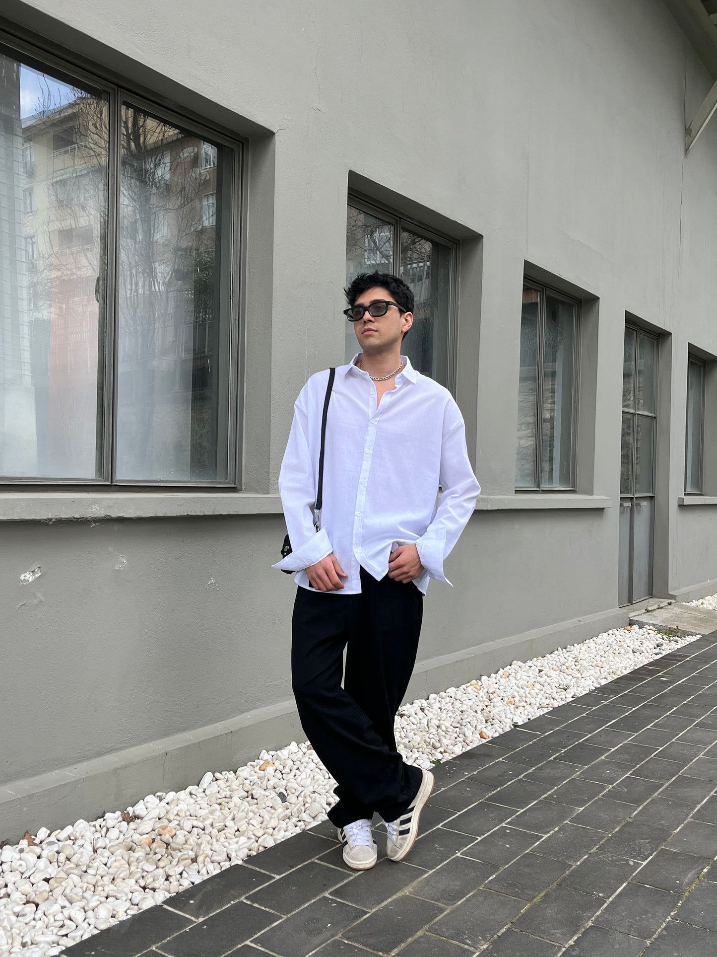 Relaxed Fit Pamuklu Keten Gömlek