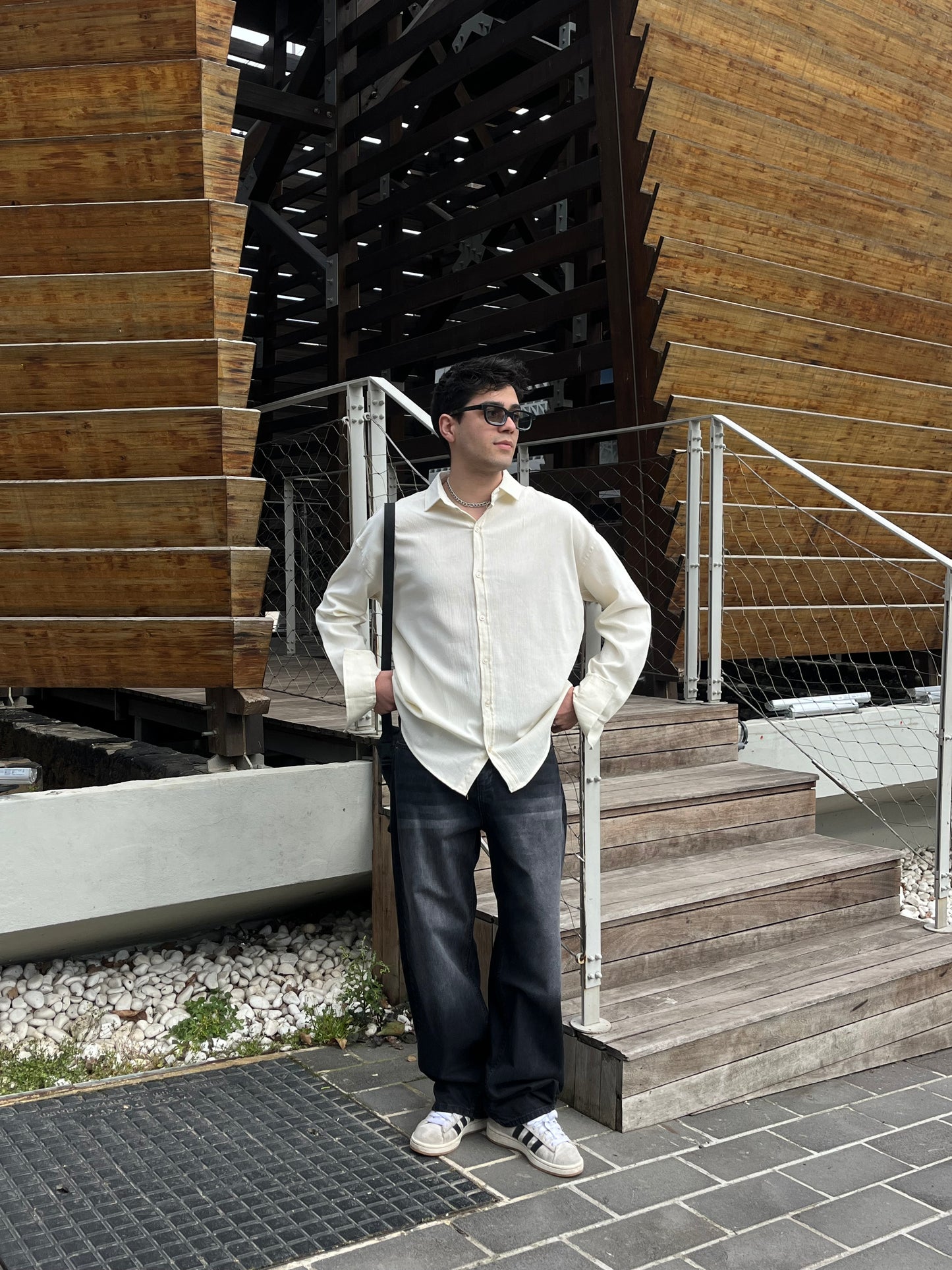 Relaxed Fit Pamuklu Keten Gömlek