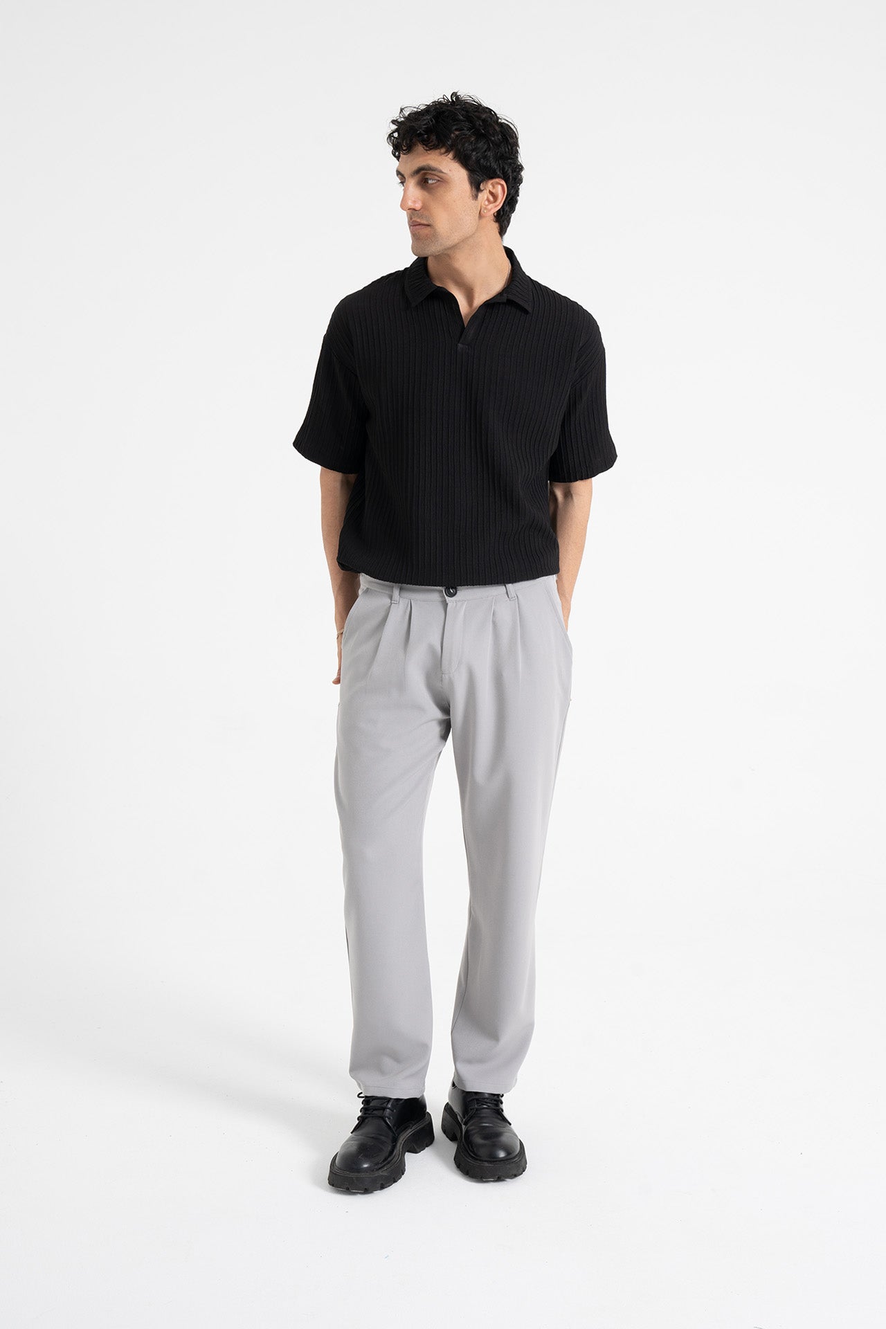 Relaxed Fit Pileli Kumaş Pantolon