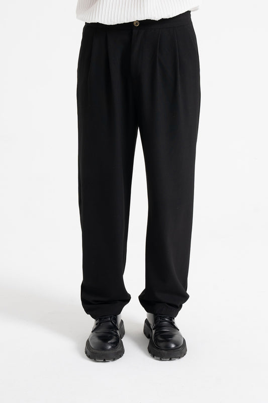 Baggy Fit Pileli Kumaş Pantolon